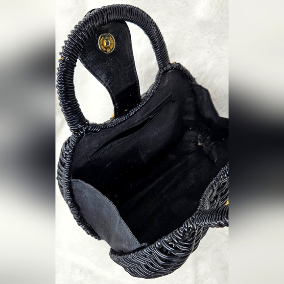 80s VTG Wicker Basket Clutch - Picture 8 of 8